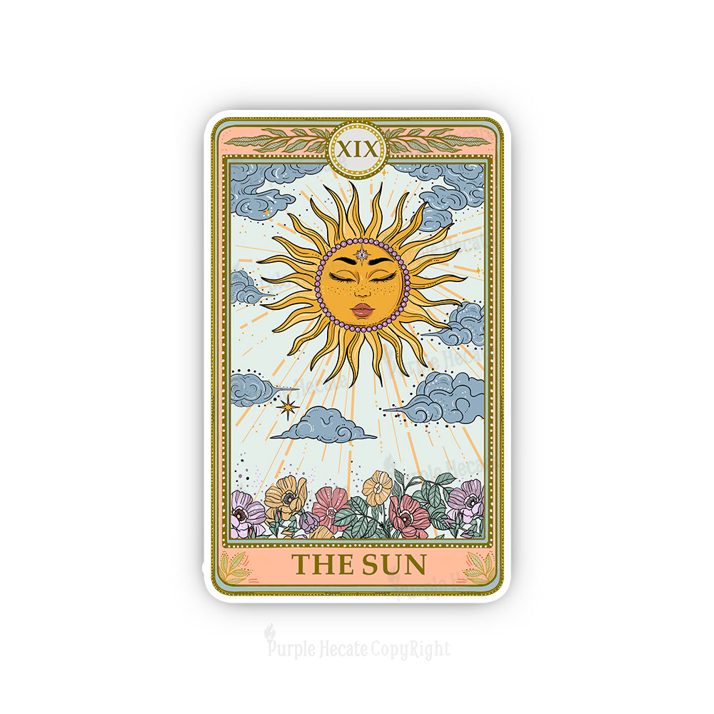 Purplehecate The Sun Tarot Sticker
