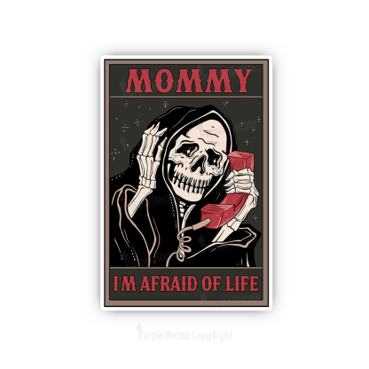 Purplehecate The Mommy I'm Afraid Of Life Oracle Card Sticker