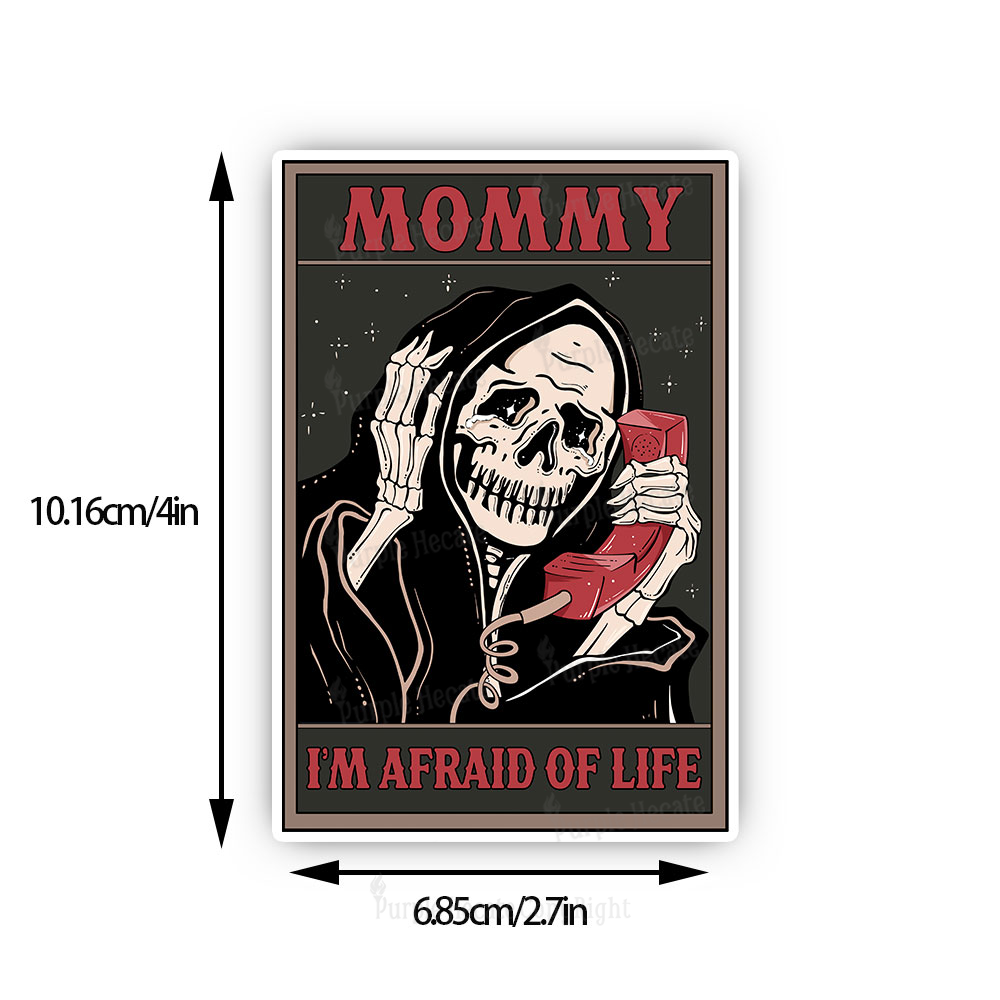 Purplehecate The Mommy I'm Afraid Of Life Oracle Card Sticker