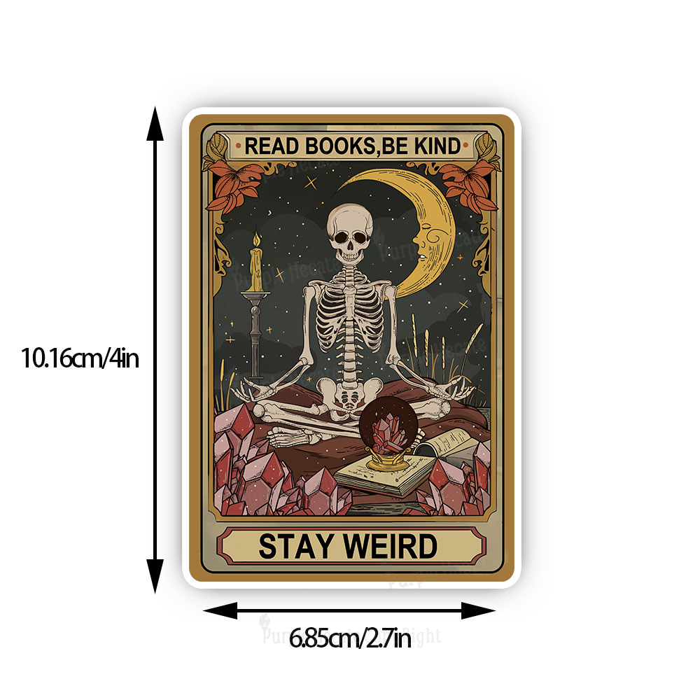 Purplehecate The Read Books Be Kind Stay Weird Oracle Card Sticker