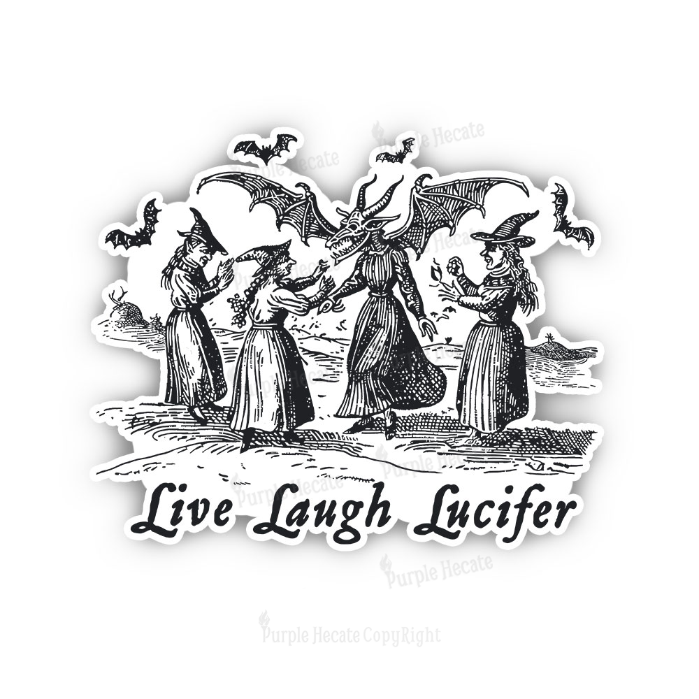 Purplehecate Live Laugh Lucifer Occult Sticker