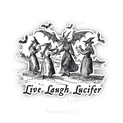 Purplehecate Live Laugh Lucifer Occult Sticker