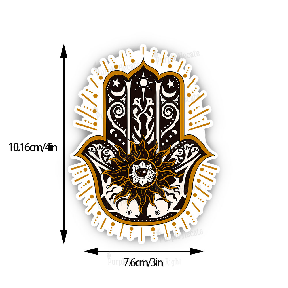 Purplehecate The Sun Eye Hamsa Sticker