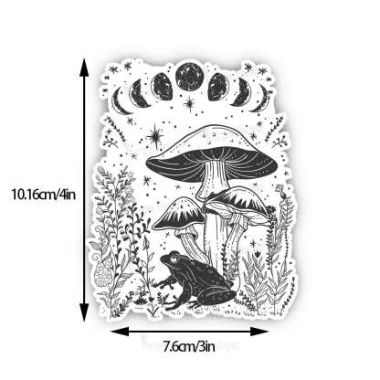 Purplehecate Celestial Frog Mushrooms Sticker