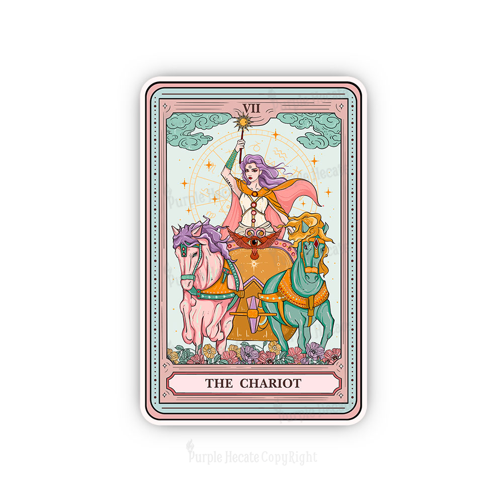 Purplehecate The Chariot Tarot Sticker