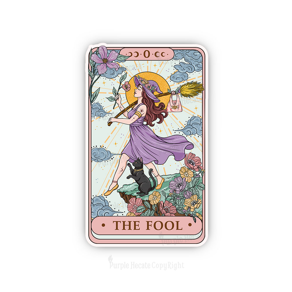 Purplehecate The Witchling Fool Tarot Sticker