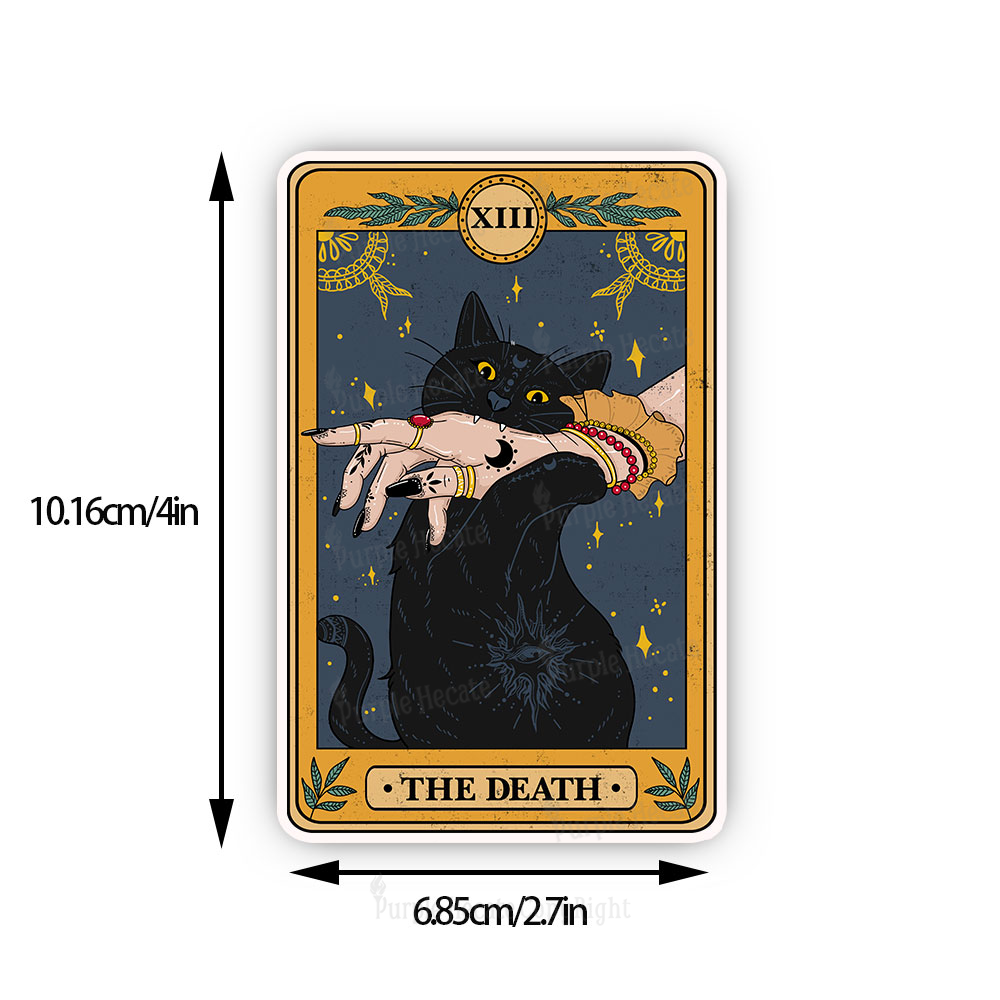 Purplehecate The Death Card Tarot Cat Sticker