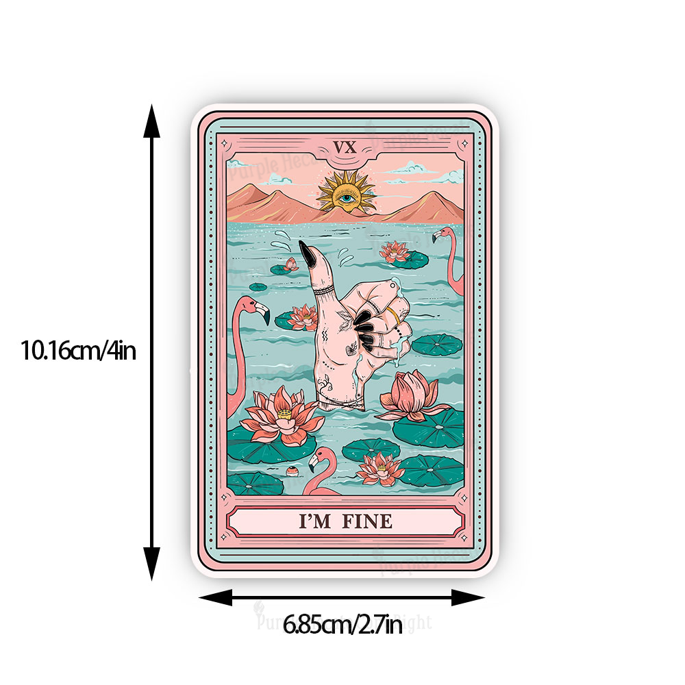 Purplehecate The I'm Fine Tarot Sticker