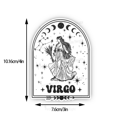 Purplehecate Zodiac Virgo Under the Stars Sticker