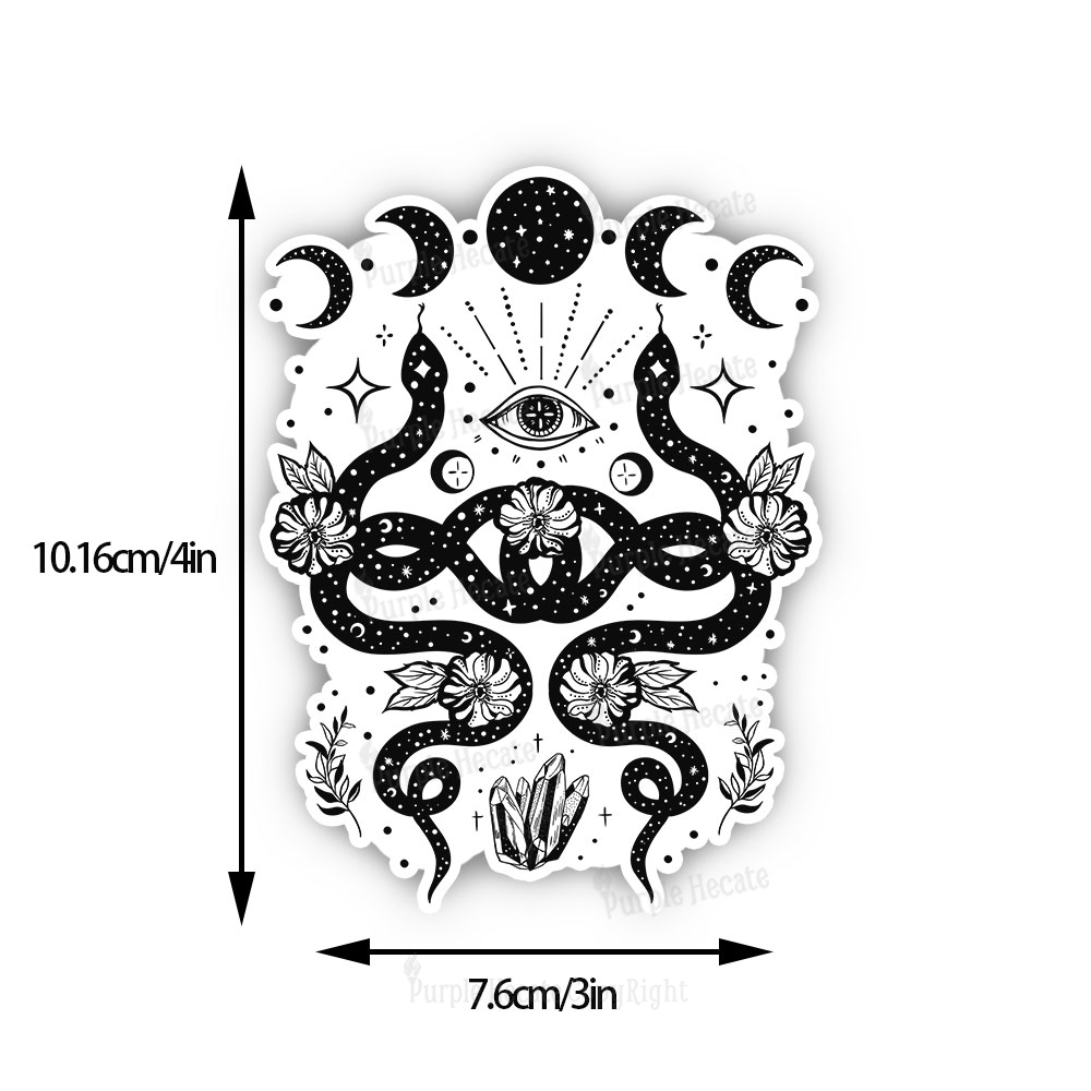 Purplehecate Lunar Serpent Alchemy Sticker