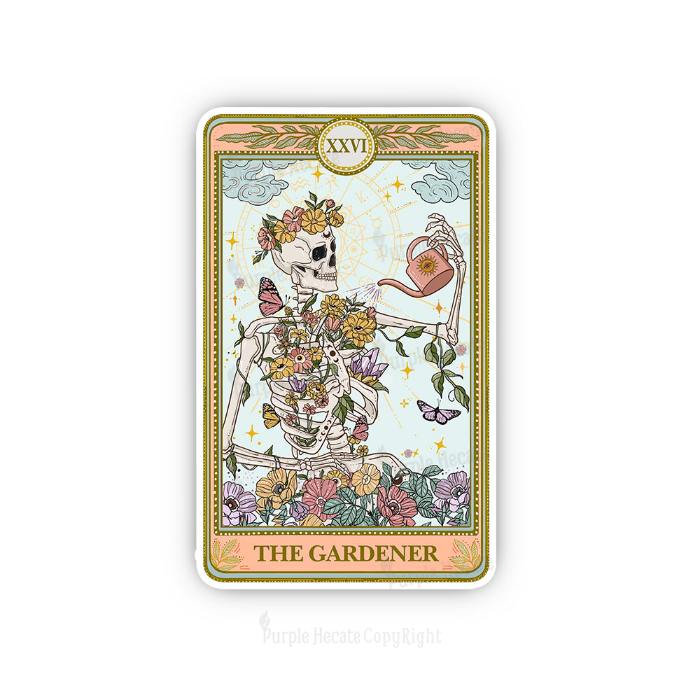 Purplehecate The Skeleton Gardener Tarot Sticker