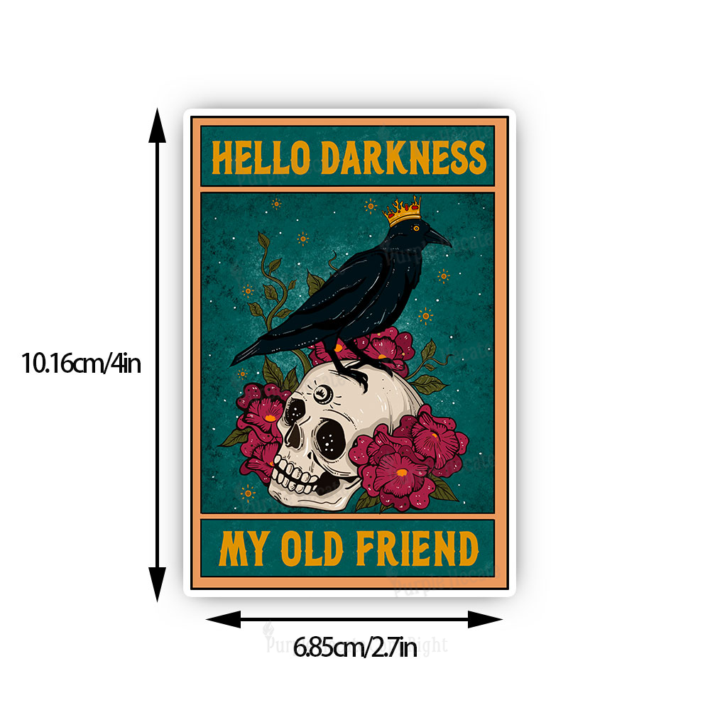 Purplehecate The Hello Darkness My Old Friend Oracle Card Sticker