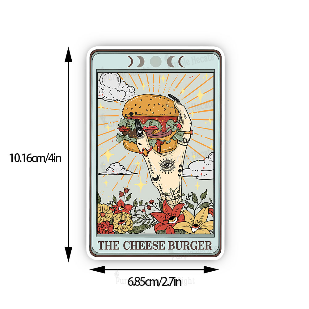 Purplehecate The Cheese Burger Tarot Sticker