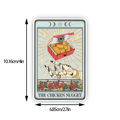 Purplehecate The Chicken Nugget Tarot Card Sticker
