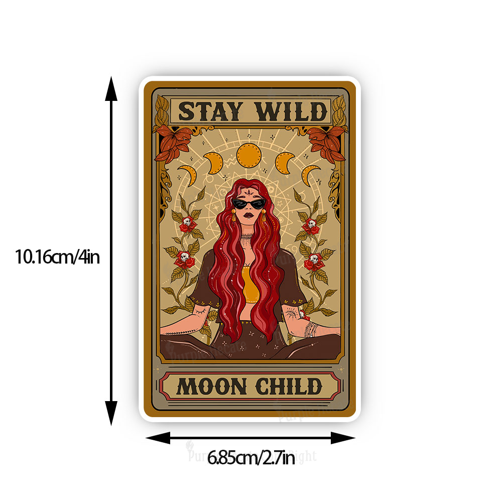 Purplehecate The Stay Wild Moon Child Oracle Card Sticker