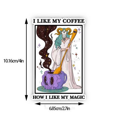 Purplehecate I Like My Coffee How I Like My Magic Sticker