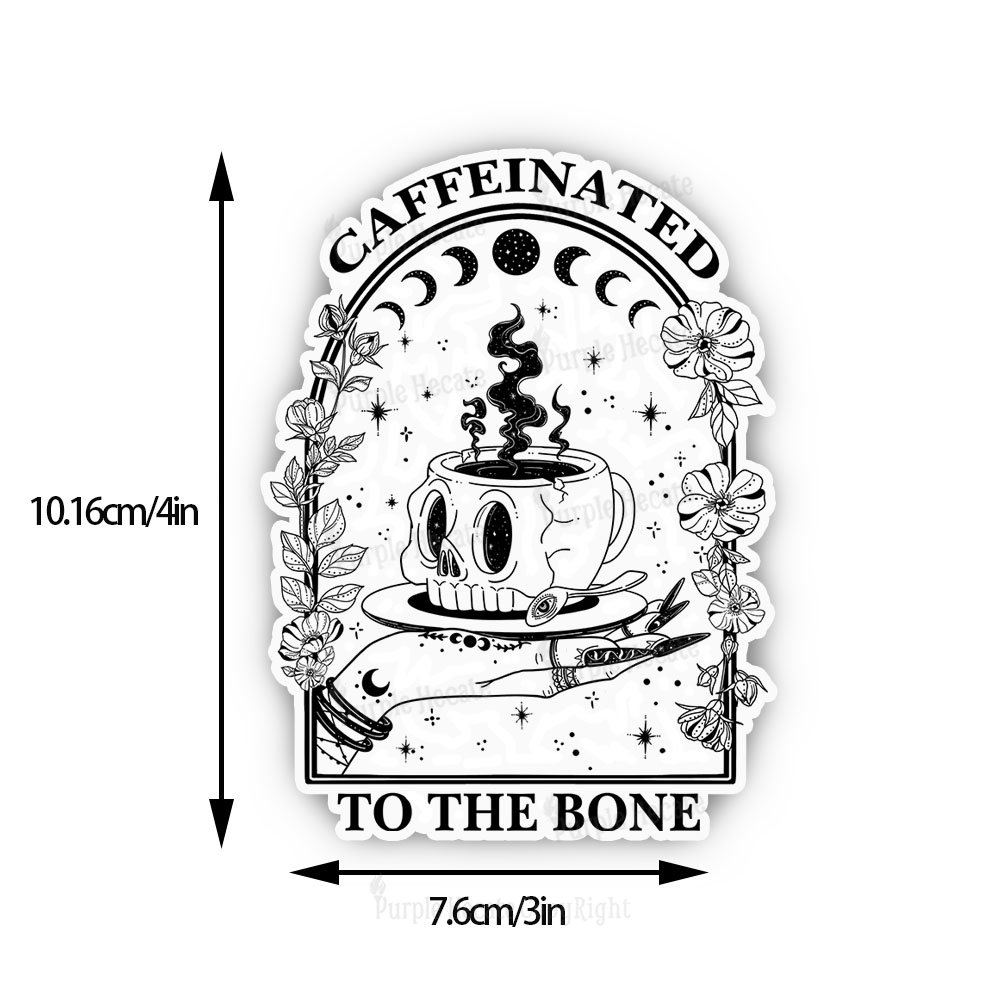 Purplehecate Caffeinated To The Bone Sticker