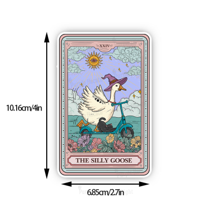 Purplehecate The Silly Goose Tarot Card Sticker