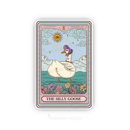 Purplehecate The Silly Goose Tarot Sticker