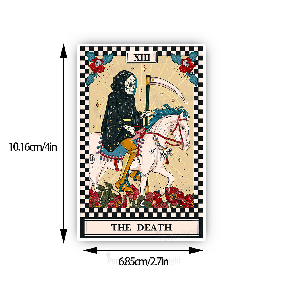Purplehecate The Death Tarot Skeleton Sticker