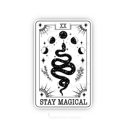 Purplehecate The Stay Magical Tarot Sticker