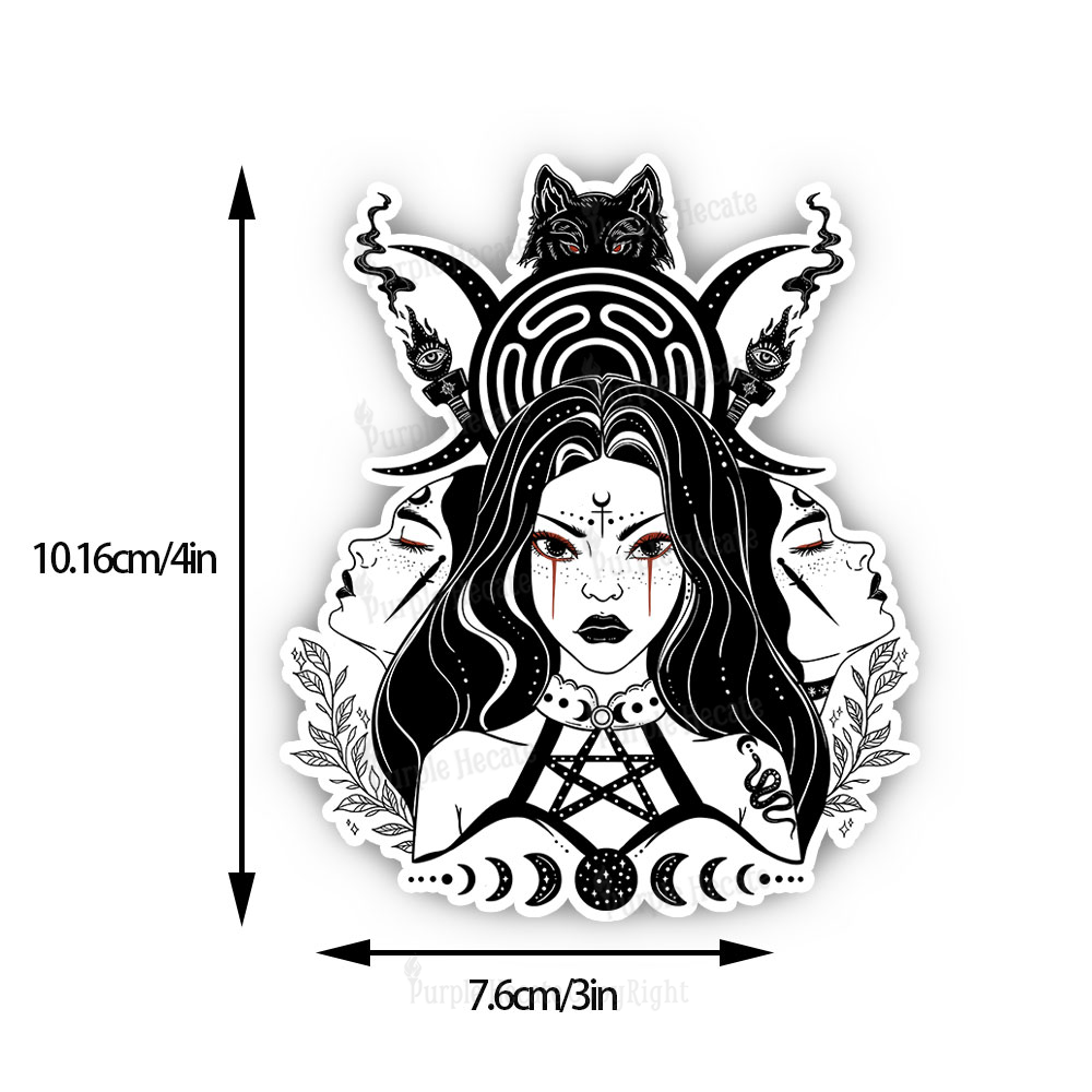 Purplehecate The Triple Moon Goddess Hecate Sticker