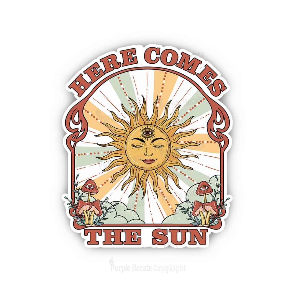 Purplehecate Here Comes The Sun Sticker
