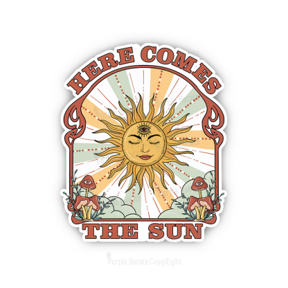 Purplehecate Here Comes The Sun Sticker