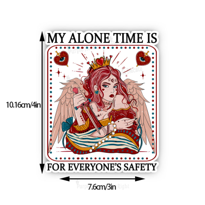 Purplehecate My Alone Time Is For Everyone's Safety Sticker