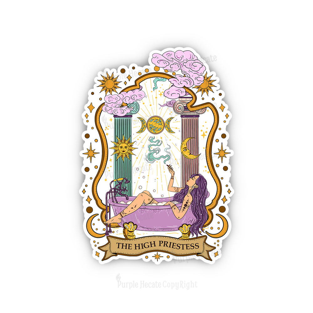 Purplehecate The High Priestess Goddess Sticker