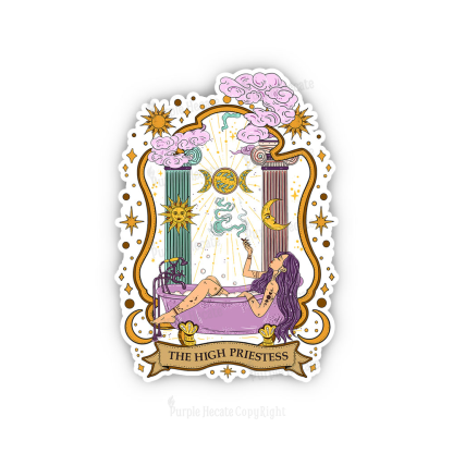 Purplehecate The High Priestess Goddess Sticker