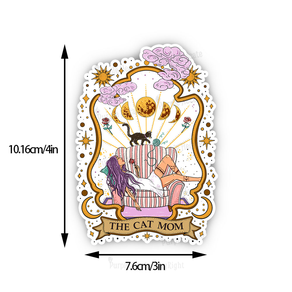 Purplehecate The Cat Mom Goddess Sticker