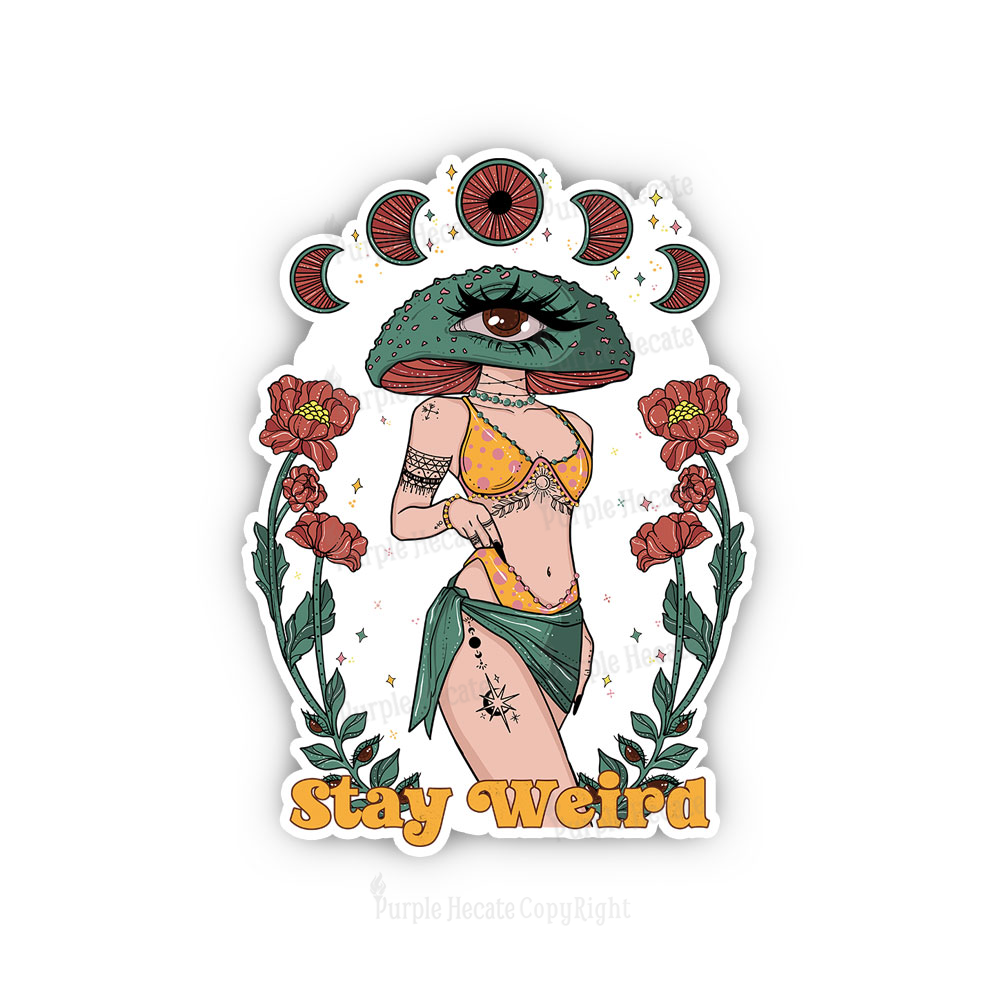 Purplehecate Stay Weird Sticker