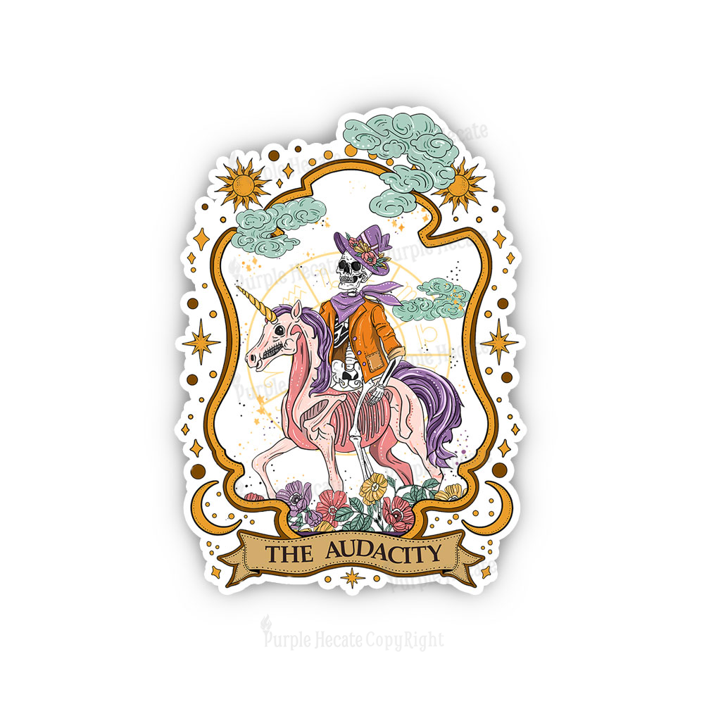 Purplehecate The Audacity Skeleton Sticker