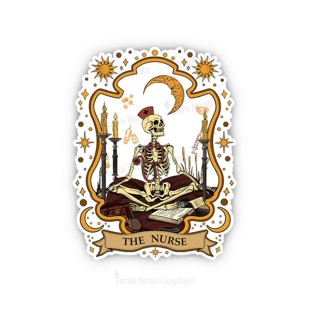 Purplehecate The Nurse Skeleton Sticker