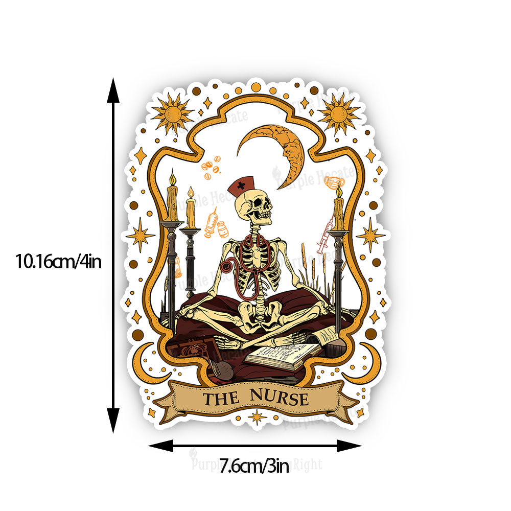 Purplehecate The Nurse Skeleton Sticker