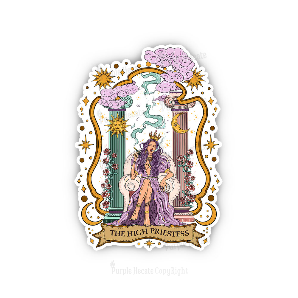 Purplehecate The High Priestess Goddess Sticker