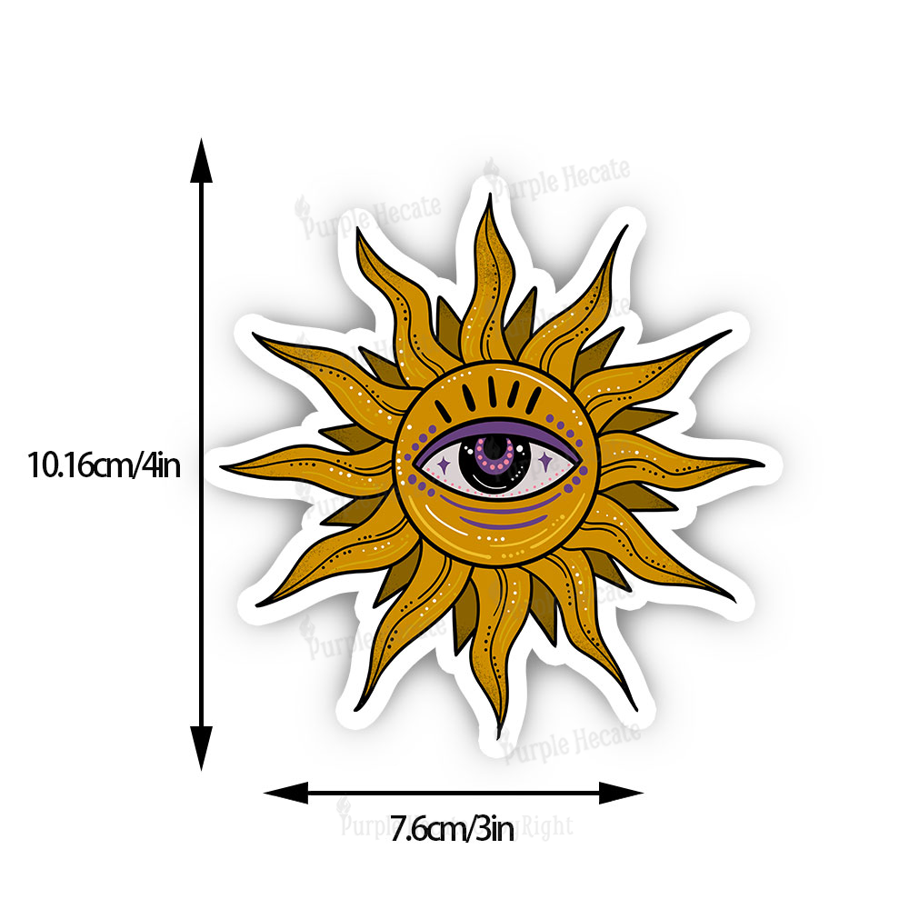 Purplehecate Eye of the Sun Sticker