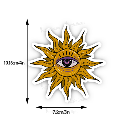 Purplehecate Eye of the Sun Sticker