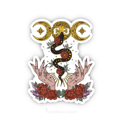 Purplehecate Lunar Bloom Sticker