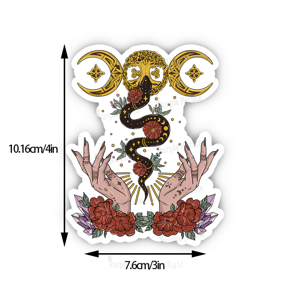 Purplehecate Lunar Bloom Sticker