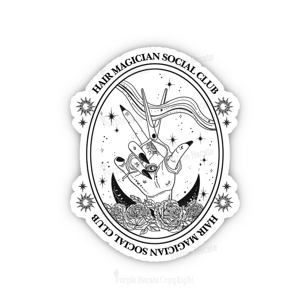 Purplehecate Hair Magician Social Club Sticker