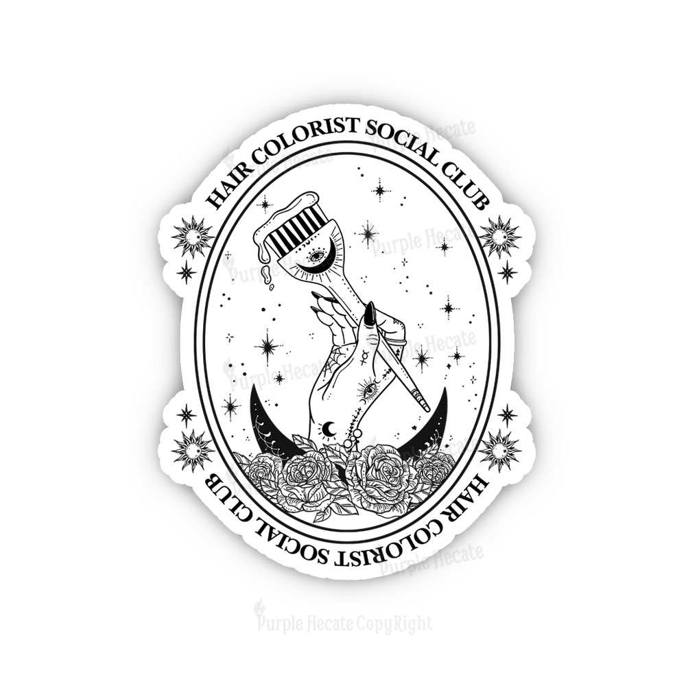 Purplehecate Hair Colorist Social Club Sticker