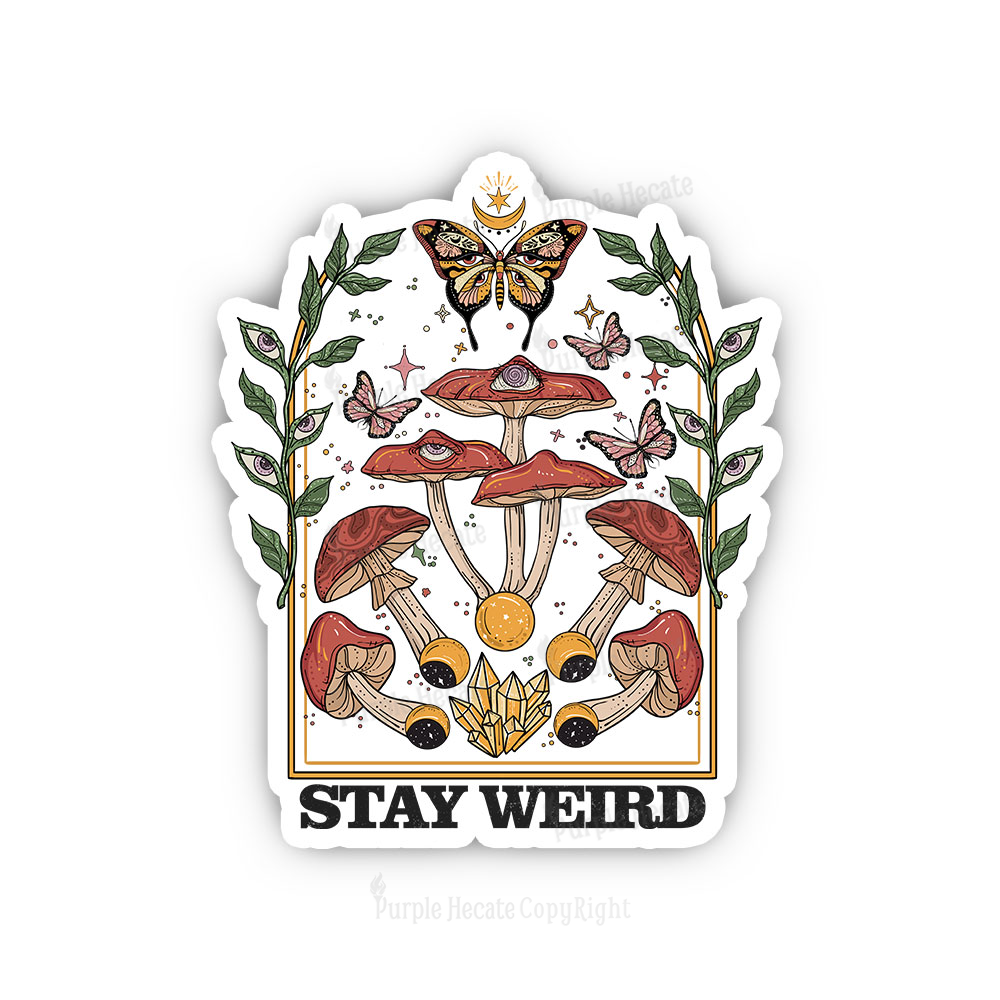 Purplehecate Stay Weird Sticker