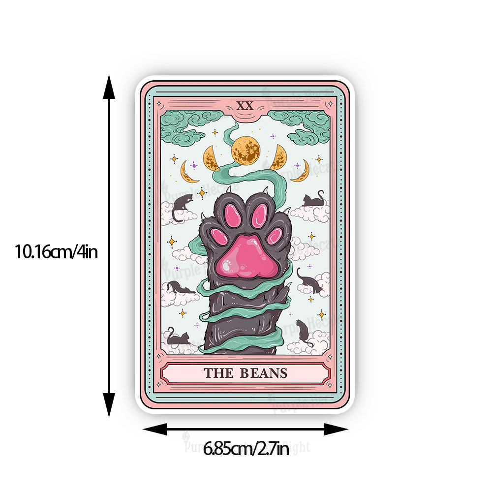 Purplehecate The Beans Cat Tarot Sticker