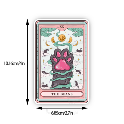 Purplehecate The Beans Cat Tarot Sticker