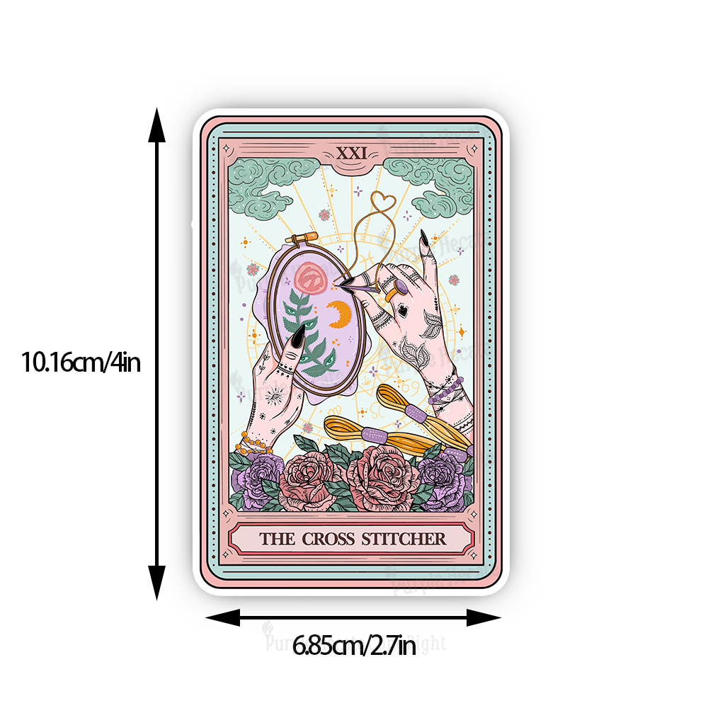 Purplehecate The Cross Stitcher Tarot Sticker