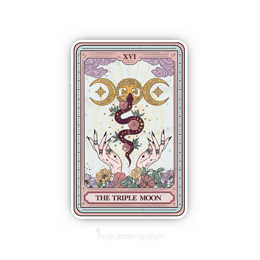 Purplehecate The Triple Moon Tarot Sticker