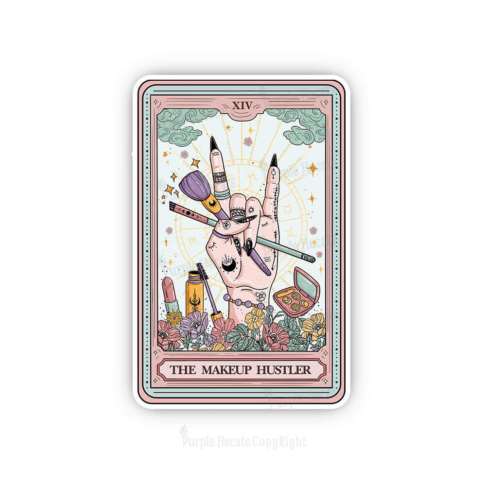 Purplehecate The Makeup Hustler Tarot Sticker
