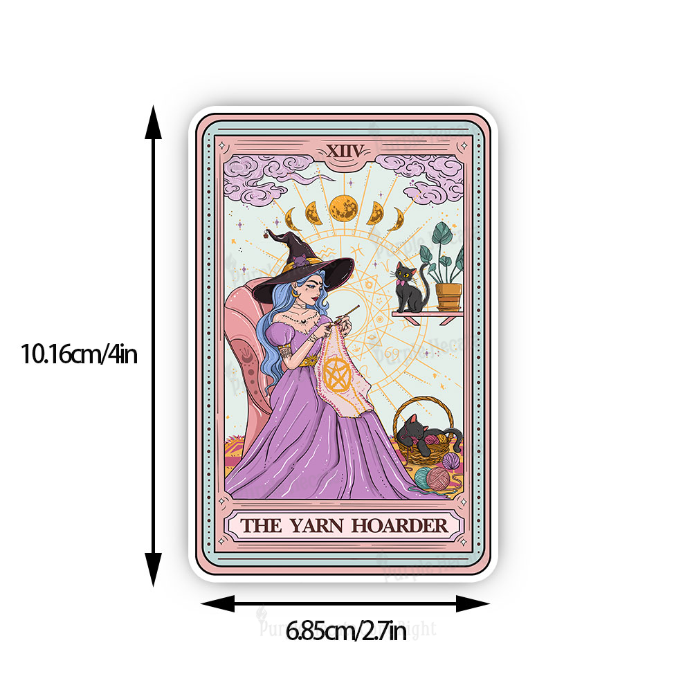 Purplehecate The Yarn Hoarder Tarot Sticker